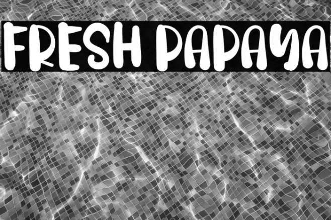 FRESH PAPAYA Font examples
