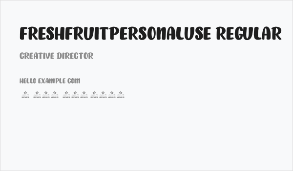 FRESHFRUITPERSONALUSE-Regular Business Card