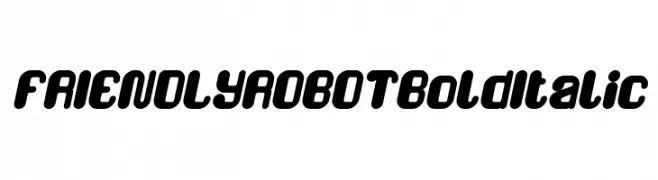 FRIENDLY ROBOT Bold Italic  font caratteri gratis