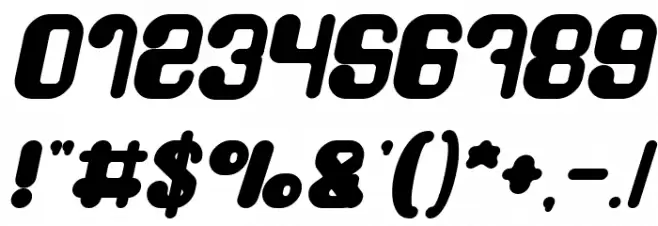 FRIENDLY ROBOT Bold Italic Font OTHER CHARS