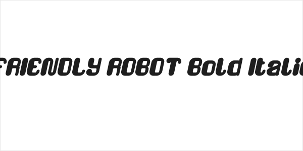 FRIENDLY ROBOT Bold Italic Logo