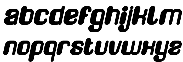 FRIENDLY ROBOT Bold Italic Font LOWERCASE