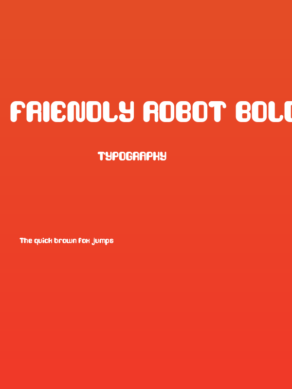 FRIENDLY ROBOT Bold Poster