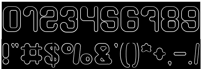 FRIENDLY ROBOT-Hollow-Inverse Font OTHER CHARS