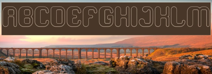 FRIENDLY ROBOT-Hollow-Inverse Font examples