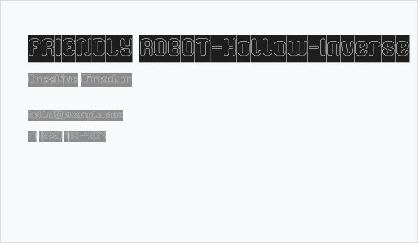 FRIENDLY ROBOT-Hollow-Inverse Business Card