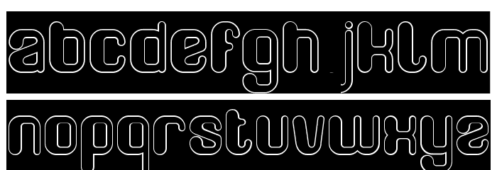 FRIENDLY ROBOT-Hollow-Inverse Font LOWERCASE