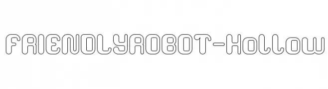 FRIENDLY ROBOT-Hollow  font caratteri gratis