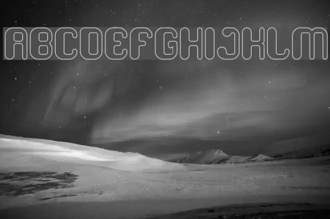 FRIENDLY ROBOT-Hollow Font examples