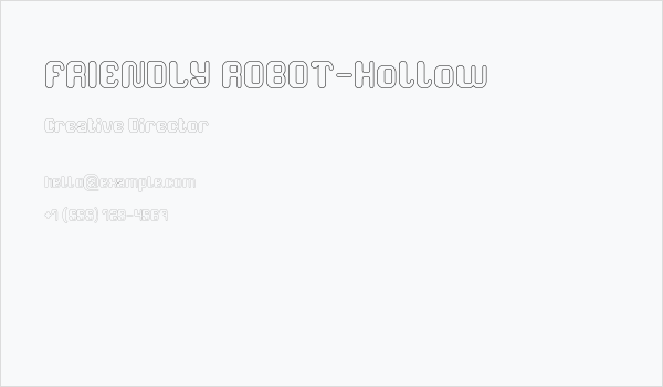 FRIENDLY ROBOT-Hollow Business Card