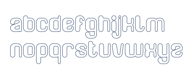 FRIENDLY ROBOT-Hollow Lowercase