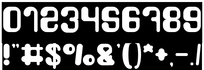 FRIENDLY ROBOT-Inverse Font OTHER CHARS