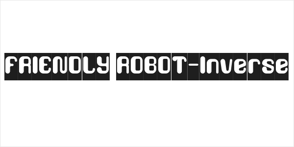 FRIENDLY ROBOT-Inverse Logo