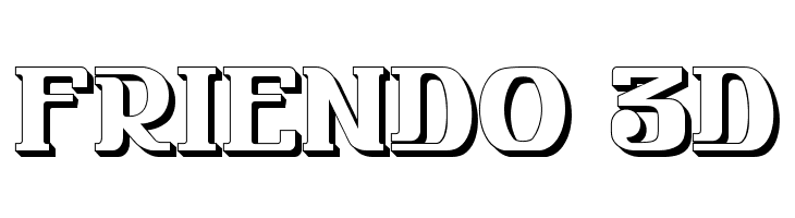 FRIENDO 3D Font