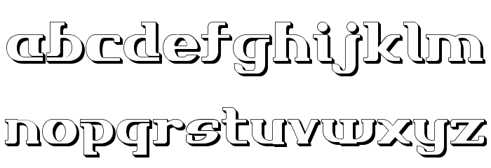 FRIENDO 3D Font LOWERCASE