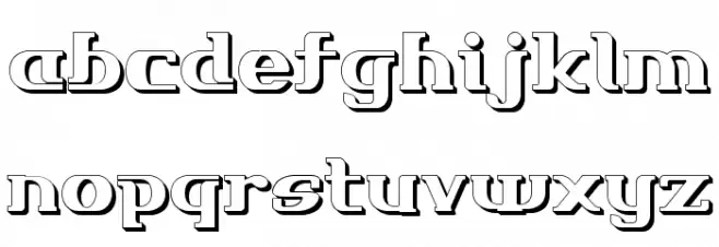FRIENDO 3D Font LOWERCASE
