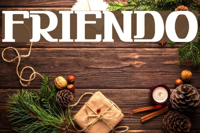 FRIENDO Font examples