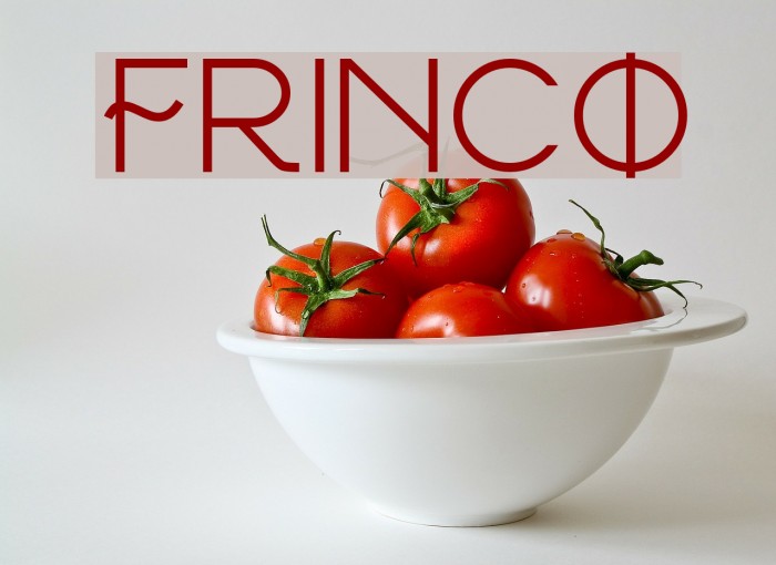 FRINCO Font examples