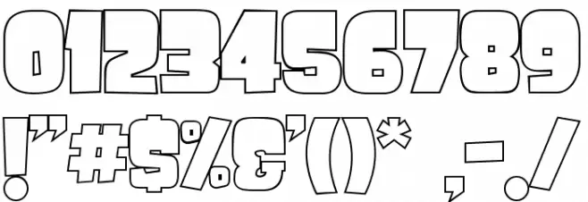 FROS BOLD Line フォント その他の文字