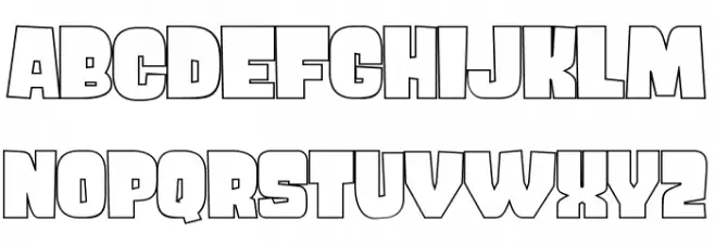 FROS BOLD Line 字体 大写