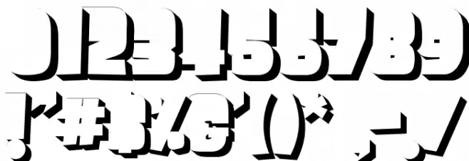 FROS BOLD Shadow Font Alte caractere
