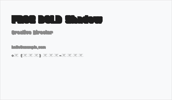 FROS BOLD Shadow Business Card