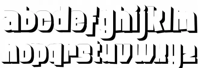 FROS BOLD Shadow Font Litere mici