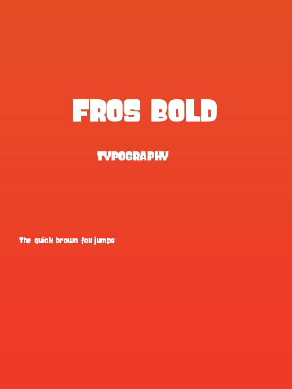 FROS BOLD Poster