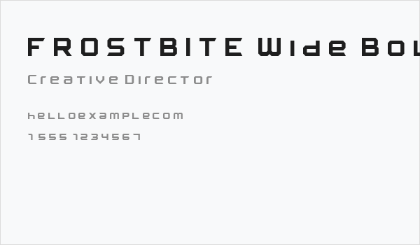 FROSTBITE Wide Bold Business Card