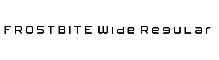 FROSTBITE Wide Regular  フリーフォントのダウンロード