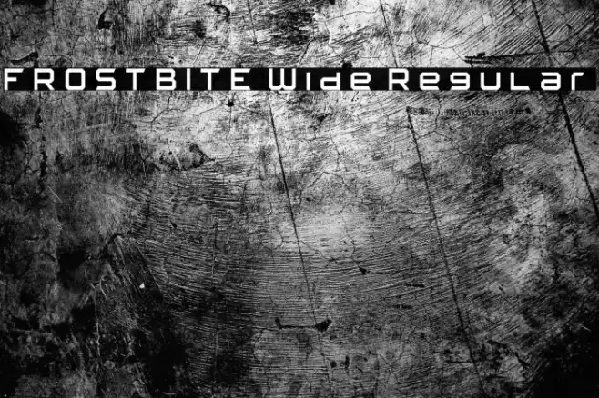 FROSTBITE Wide Regular خط examples