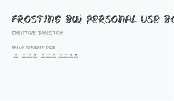 FROSTING BW PERSONAL USE Bold Business Card
