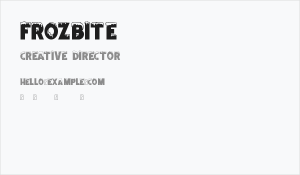 FROZBITE Business Card