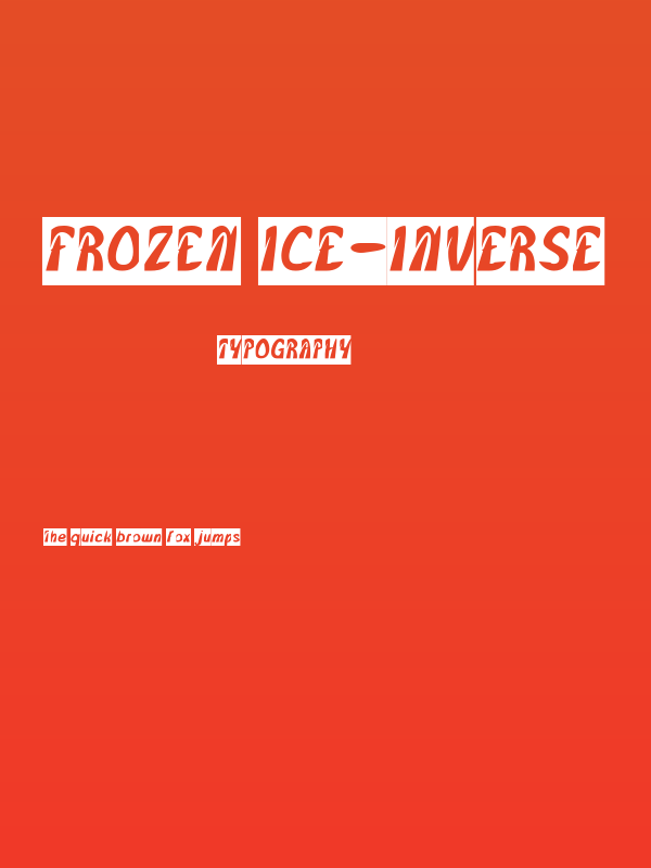 FROZEN ICE-Inverse Poster