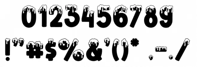 FROZENLAND Regular Schriftart Anderer Schreiben