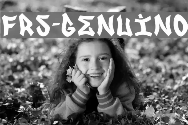 FRS-GENUINO Font examples
