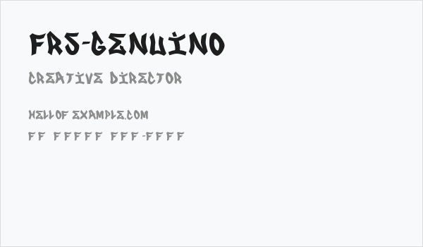 FRS-GENUINO Business Card