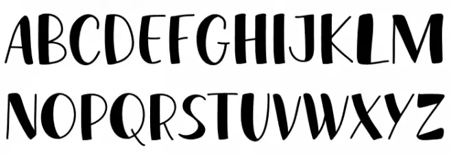 FRUIT BANANA Schriftart Kleinbuchstaben