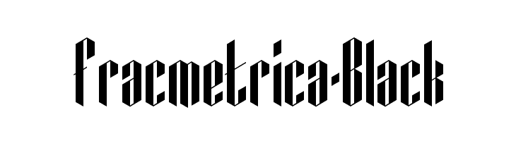 Fracmetrica-Black  font caratteri gratis