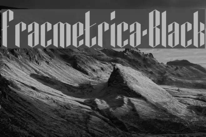 Fracmetrica-Black Font examples