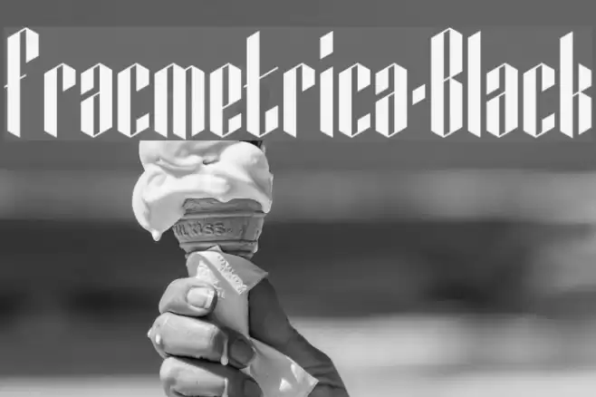 Fracmetrica-Black Font examples