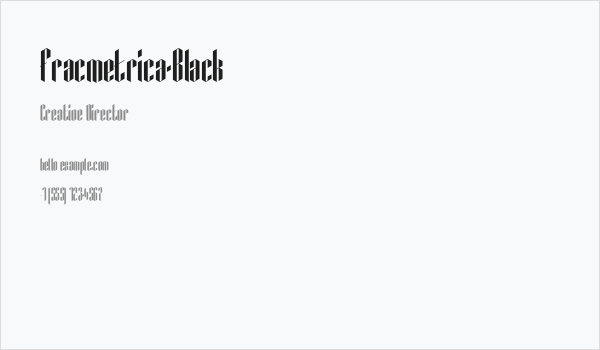 Fracmetrica-Black Business Card