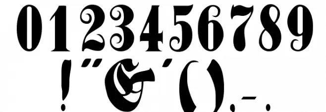 Fractur Font OTHER CHARS