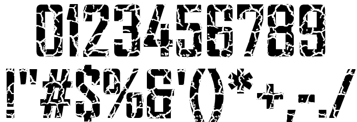 Fracture5758 Regular Font OTHER CHARS