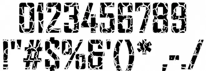 Fracture5758 Regular Font OTHER CHARS