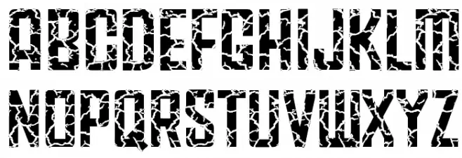 Fracture5758 Regular Font Litere mari