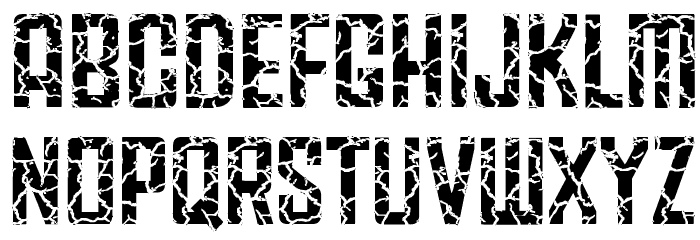 Fracture5758 Regular Font LOWERCASE