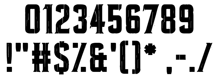 Fractured Fir Font OTHER CHARS