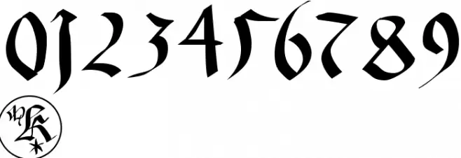FracturiaSketchedCaps フォント その他の文字