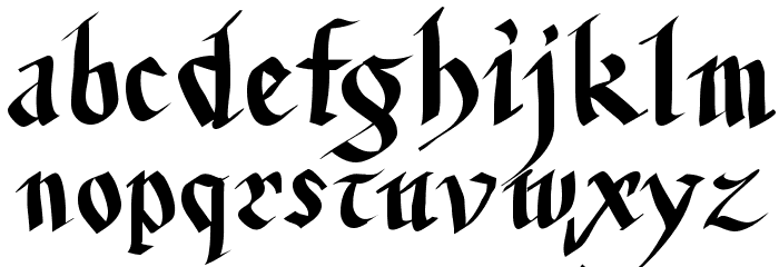 FracturiaSketched Font LOWERCASE